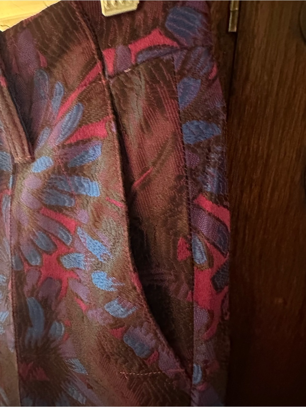 Floral Stretch Crop Pants - Purple/Blue - Picture 5 of 11